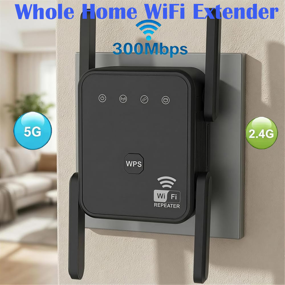 Wifi Range Extender - 2026 New WiFi Repeater 300Mbps 2.4GHz