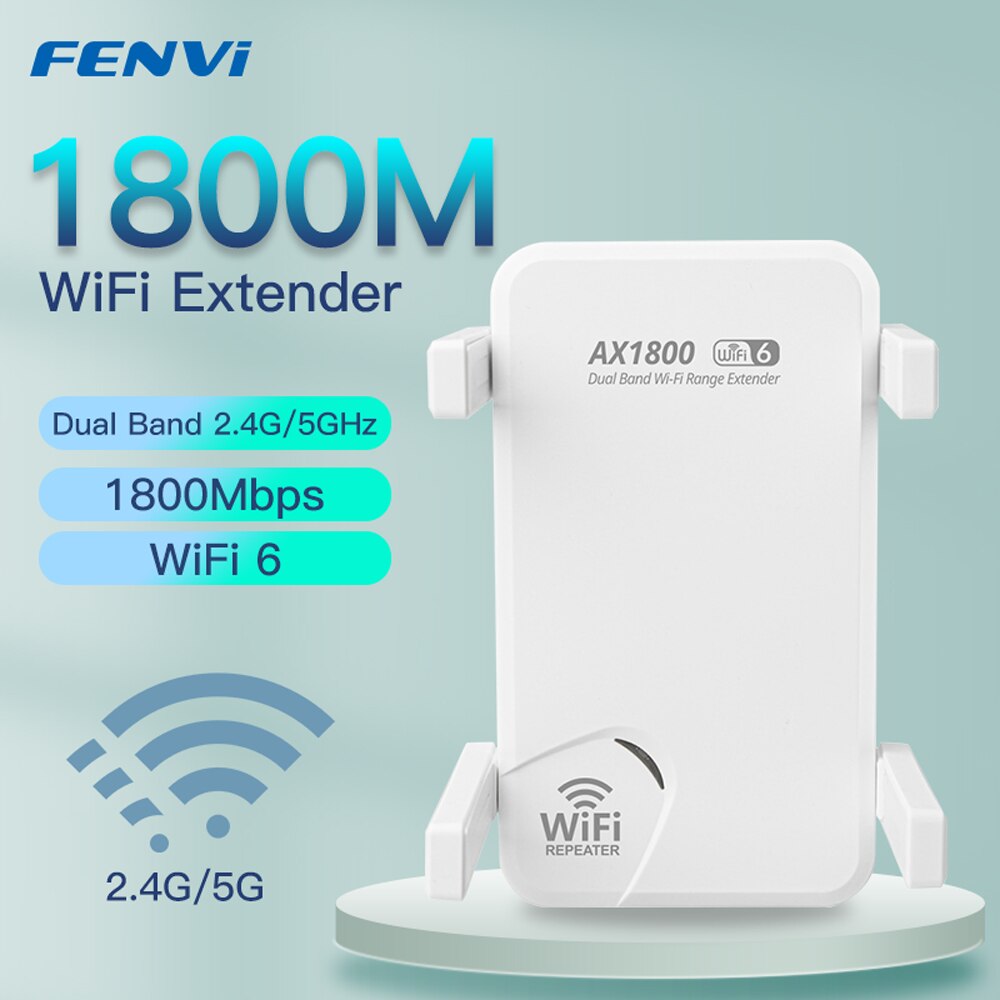 Wifi Range Extender - FENVI WiFi6 AX1800 Wireless Repeater Dual