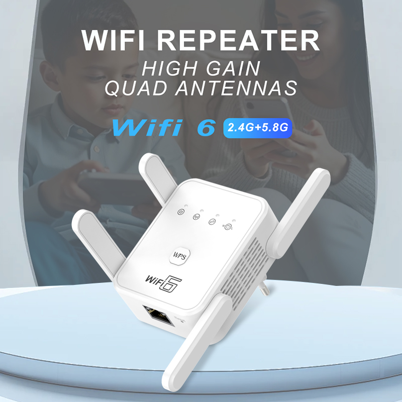 Wifi Range Extender - WIFI6 1500Mbps 5Ghz Wireless WiFi Repeater