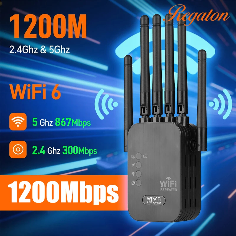 Wifi Range Extender - Wireless 5G WiFi Repeater 1200Mbps Router