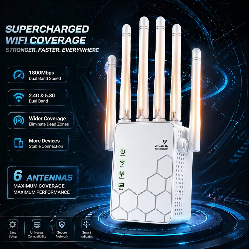 AX1800 WiFi 6 Extender Dual Ba - Wifi Range Extender 评论和价格