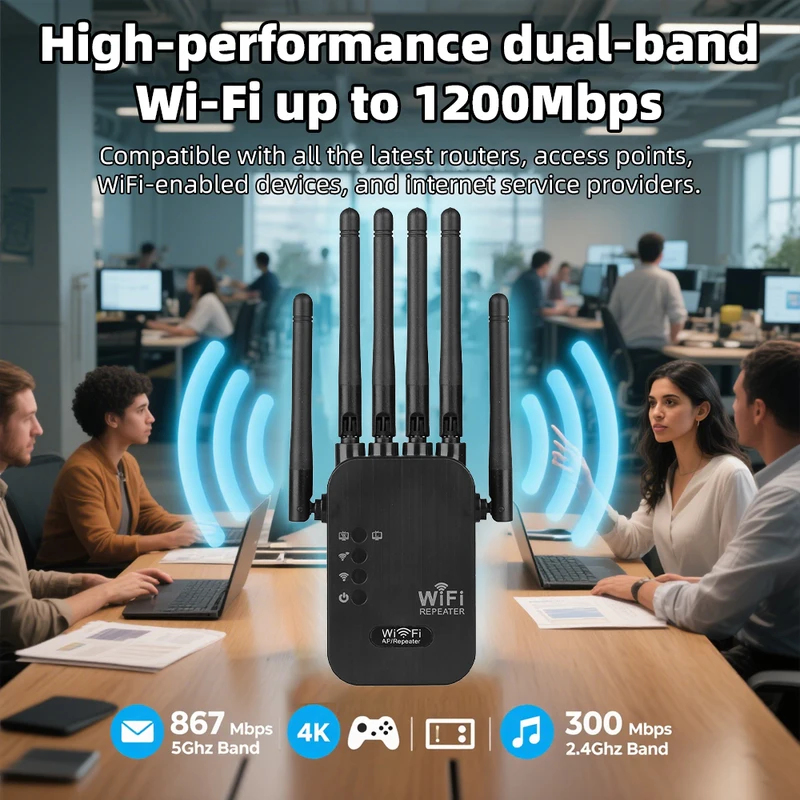 Wireless 5G WiFi Repeater 1200 - Wifi Range Extender 评论和价格