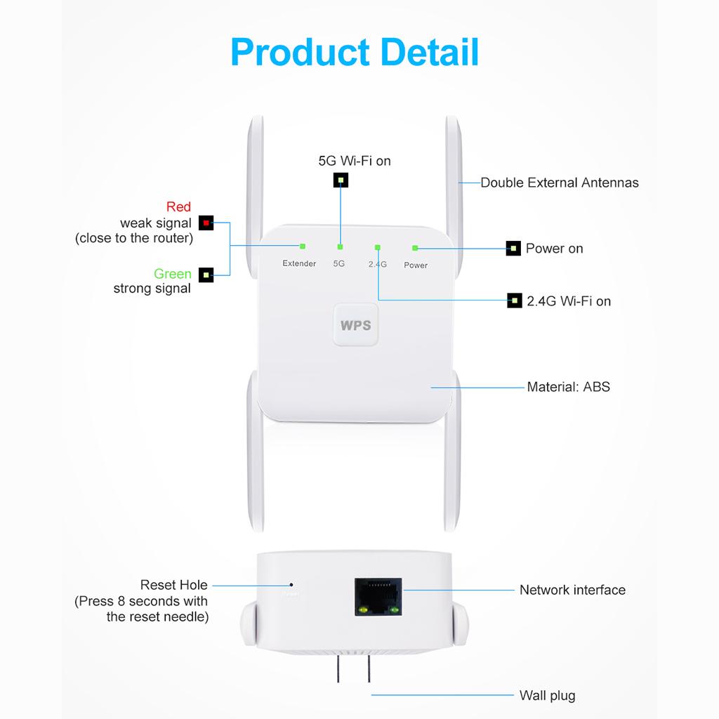 1200mbps Wifi Extender Dual Ba - Wifi Range Extender 评论和价格