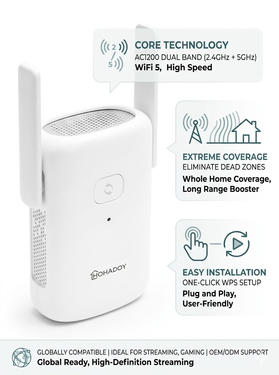 1200Mbps Dual Band WiFi Repeat - Wifi Range Extender 评论和价格
