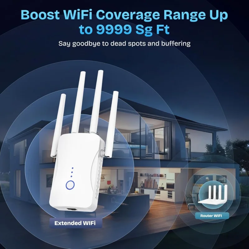 2.4G/5GHz Dual Band WiFi Repea - Wifi Range Extender 评论和价格