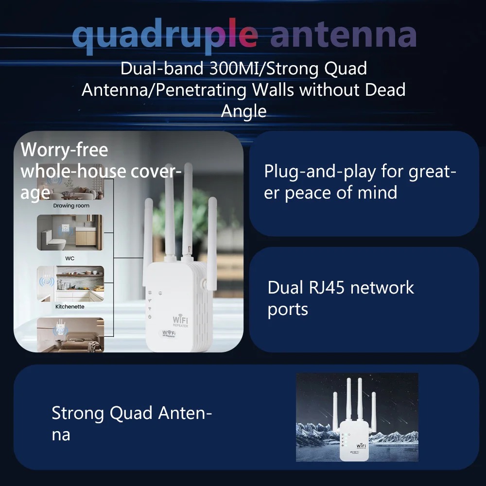 300Mbps Wireless WiFi Repeater - Wifi Range Extender 评论和价格