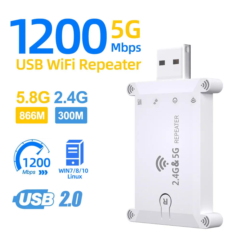 WiFi FIY 2.4g/5g Usb Wifi Repe - Wifi Range Extender 评论和价格